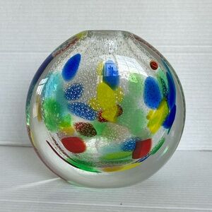Vintage Murano Made In Italy Vase Multicolored